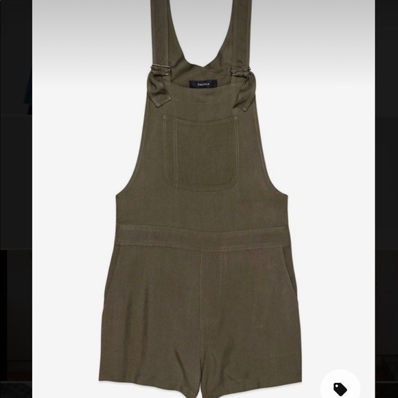 Aritzia Olive Green Overall Shorts - Picture 2 of 6